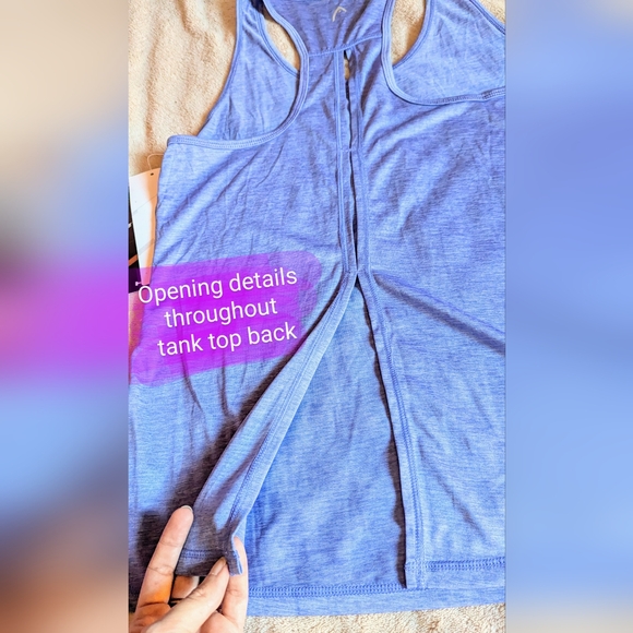 Size Med Head BNWT, racer back, heather light blue tank top - Picture 10 of 11